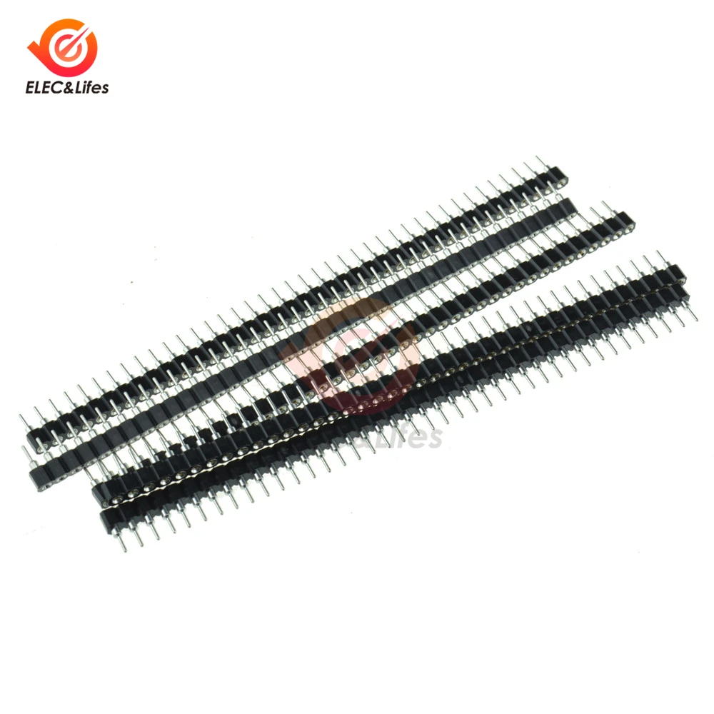 5pcs 40Pin 2.54mm single Row Straight Male Pin Header Socket Strip PCB