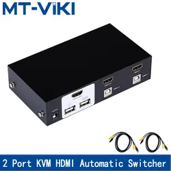 MT-VIKI 2 Порты и разъёмы USB2.0 Авто HDMI Kvm-переключатель 1080 P USB терминал клавиш ПК коммутатора селектор Multi компьютера сервера verwalten MT-2102HL