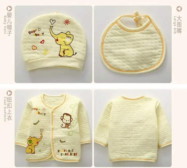 stylish baby clothing set Bekamille 5pcs/set Autumn Winter Newborn sets Baby warm Cotton Girls Boys cartoon suits  infant kids clothing Good quality baby clothing set line