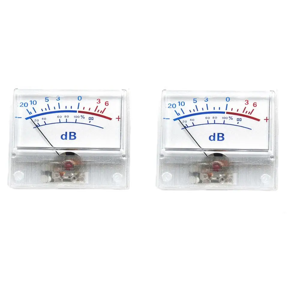 

2pcs P-55 High-precision VU Meter Head Audio DB Level Meter Power Amplifier Tube DAC Pre-stage Power Sound Pressure Meter