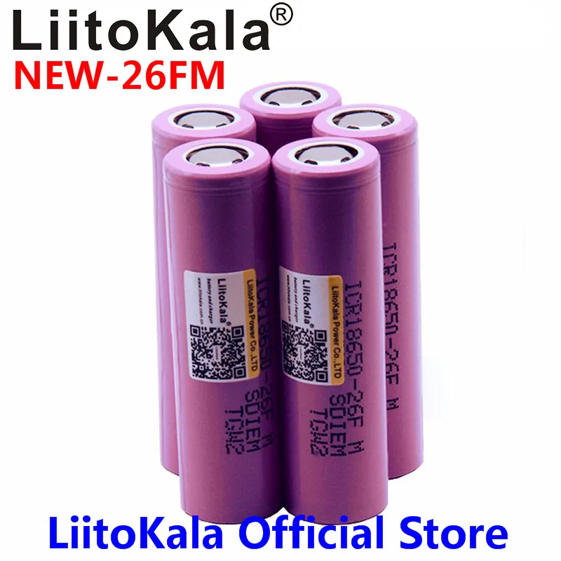 Liitokala, новинка,, 18650, 2600 мА/ч, батарея ICR 18650, 26FM, литий-ионная, 3,7 в, перезаряжаемая батарея