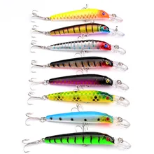 

8 Colors ABS Fishing Lure Artificial Minnow Crankbaits Built-in Steel Ball Plastic Swimbait Wobblers 10cm 7g Hard Bait Fake