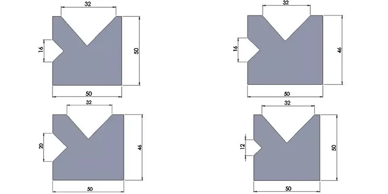 42Crmo Harsle press brake louvers tooling moulds for hydraulic press brake single V double V mold die