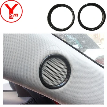 

carbon fiber A-pillar Loud speaker Trim Ring For mazda cx5 cx-5 2017 2018 Interior car audio speaker parts accessories YCSUNZ
