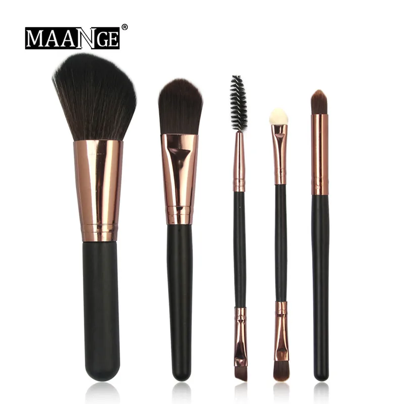 

MAANGE 5 Pcs Makeup brushes set For face Foundation Powder Blush Eyeshadow Concealer Lip Eye Professional Makeup Beauty