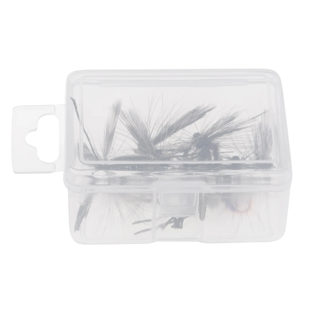 6 pcs Black Mosquito Fly Fishing Flies Dry Flies Fishing Lure Artificial Bait Fish Hook Lure Fishing Baits Bright color