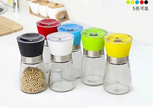 Free shipping 40 pcs lot Salt and Pepper mill grinder Glass Shaker Spice Container Condiment Jar Holder | Дом и сад