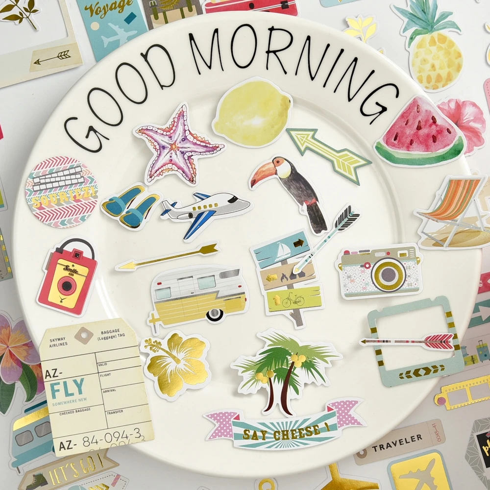 

KSCRAFT 65pc Travel Cardstock Die Cuts for Scrapbooking Happy Planner/Card Making/Journaling Project