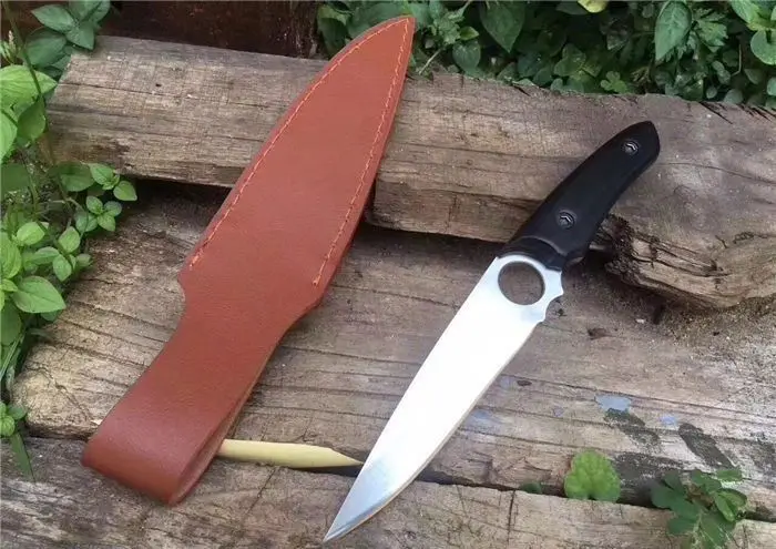 

Mengoing Wilderness Power Hunting Fixed Blade Knife 7CR17Mov Sandalwood 0590