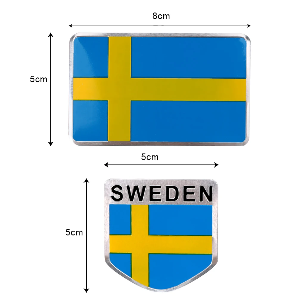 YOSOLO флаг Швеции наклейка для автомобиля-Стайлинг эмблема наклейка бейдж Для автомобиля весь корпус алюминиевая наклейка с царапинами