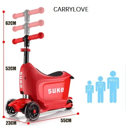 

CARRYLOVE Multifunction Super skateboard Mountable and removable ABS Rolling Luggage Spinner brand Travel Suitcase