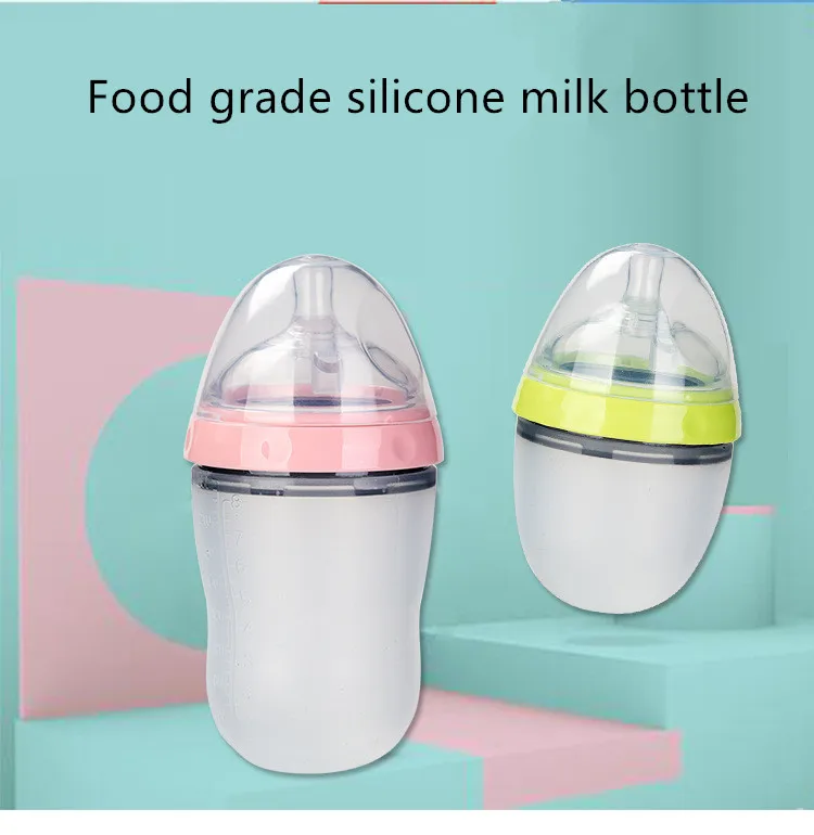 Food grade silicone milk bottle