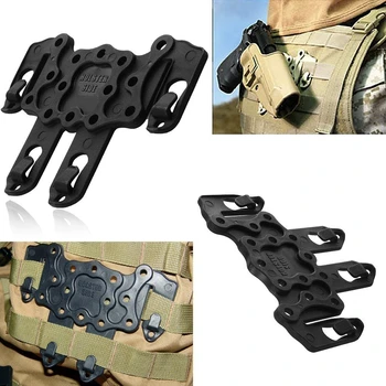 

Tactical Military Molle Strike CQC Style Speed Clip Platform Hard Holster Ambidextrous Strike Holster Rail Case Mount