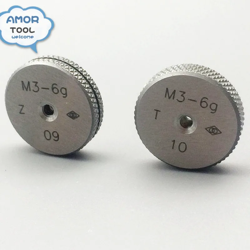 Футболка+ z m3-6g Метрическая Кольцо темы Гейдж Gauge инструменты(набор из 2) для обнаружения стандартный диаметр внешнего потока