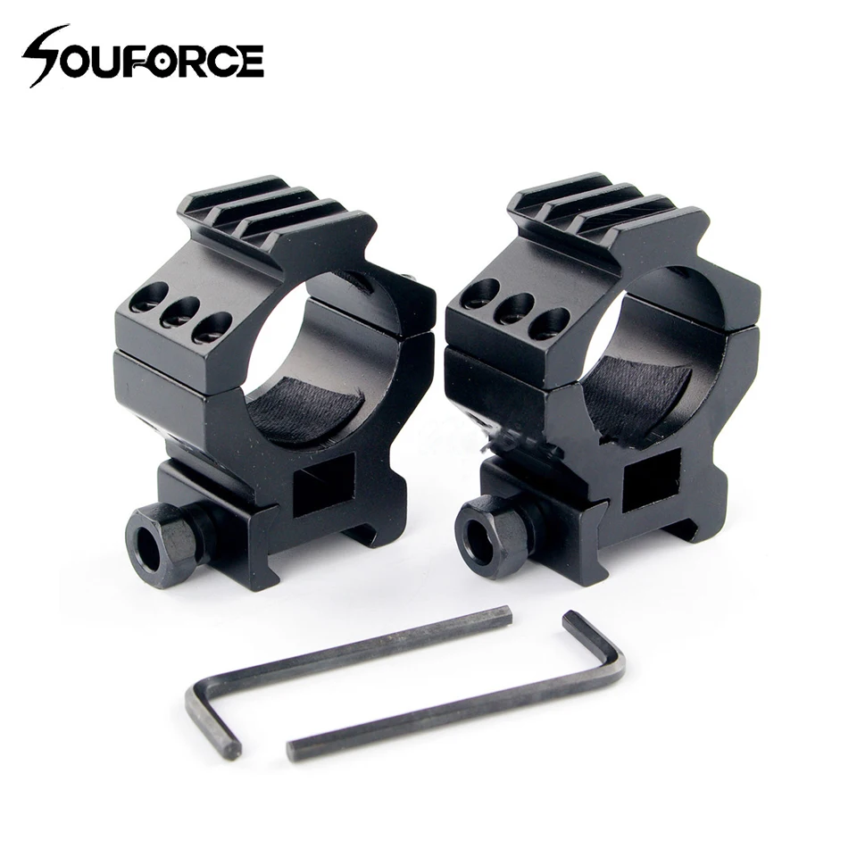 1 Pair Aluminium alloy Rifle Scopes Rings 30mm Scope Rings Fit for 20mm
