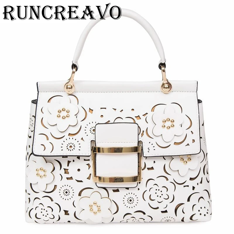 

2019 fashion Women's Handbags Luxury High quality leather PU Women Bags Shoulder Bag Ladies Summer Hollow out flowers Handbag