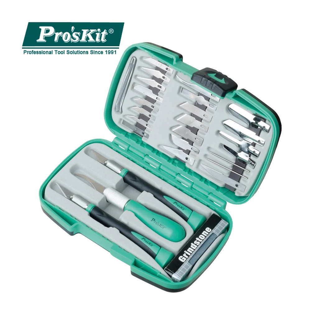 PD 395A Pro'sKit 30 шт. многофункциональный нож для деревообработки набор инструментов