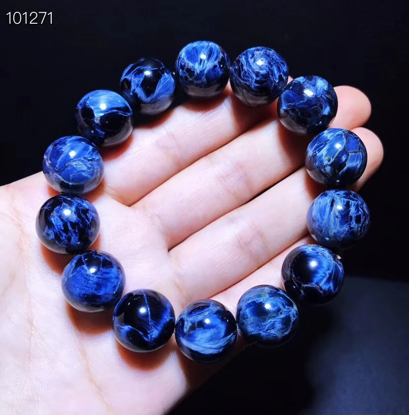 Синий Pietersite камень круглый 13-14 мм браслет 7,5 дюймов FPPJ бусины природа AAA