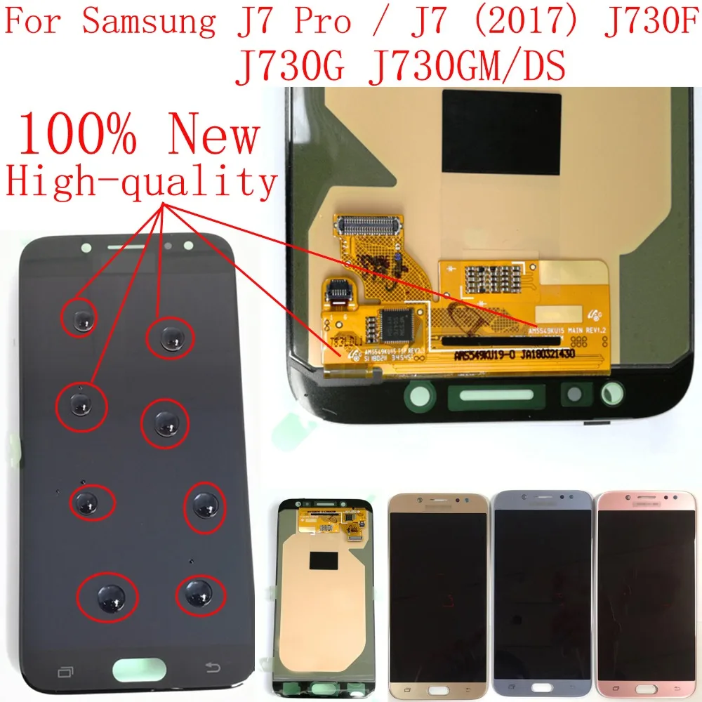 ЖК дисплей с дигитайзером сенсорного экрана Shyueda AMOLED для Samsung Galaxy J7 (2017) J730 J730F/DS J730FM