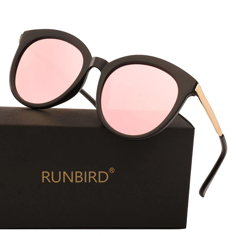 RunBird New Негабаритных Cat Eye Солнцезащитные Очки Женщины Мода Лето Стиль Большой Размер Кадра Зеркало Солнцезащитные Очки Женский Óculos UV400 741