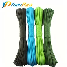 YoouPara 30 шт.* 50 футов Паракорд 550 7 нитей веревка шнур для кемпинга выживания парашют