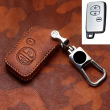 Натуральная кожа ключа автомобиля чехол Обложка для Toyota Land Cruiser Prado 150 Camry Prius, Crown для Subaru Foreste XV брелок в ретро-стиле