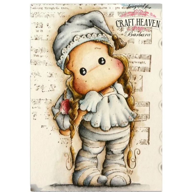 

beautiful girl cartoon pattern Stamp And metal die Scrapbooking Alphabet Stamp Embossing Craft Silicone Transparent Stamps