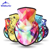 Мужские зимние лыжные нагрудники, женские лыжные маски для лица, сноуборд, теплый флисовый шарф с 3D принтом, унисекс, треугольный шарф J47