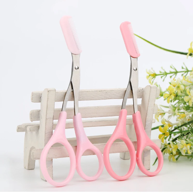 

Eyebrow Trimmer Scissors With Comb Lady Woman Hair Removal Grooming Shaping Shaver eye brow trimmer Eyelash Hair Clips