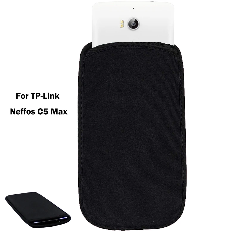 Для Neffos C5 Max мягкий гибкий неопреновый защитный черный чехол для TP Link эластичные