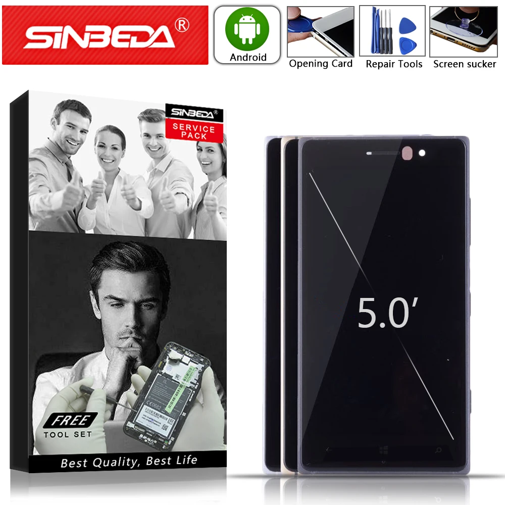 5 0 &quotоригинал для Nokia Lumia 830 RM-984 ЖК-дисплей сенсорный экран дигитайзер сборка с