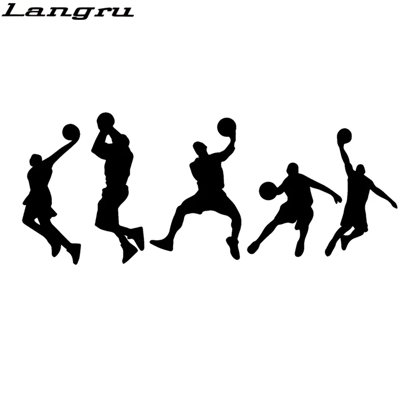 Langru различные стили баскетбольных игроков дрибль прыжок Dunk динамический