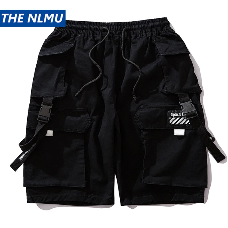 

Cargo Solid Color Shorts Mens Hip Hop Streetwear Pocket Sweatpants Men 2019 Summer Cargo Shorts Men Cothing Black HA108