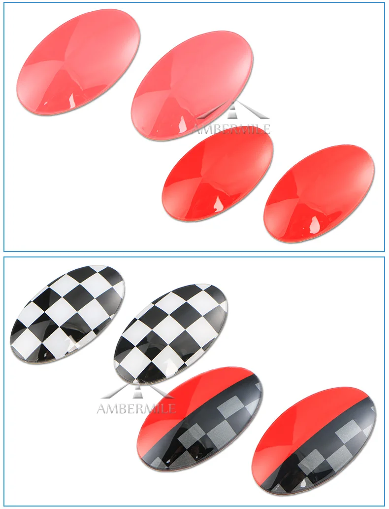 2pcs 3D Car Gearshift Lever Knob Covers Stickers Decals Decoration for Mini Cooper F54 F55 F56 Accessories Car Styling (4)
