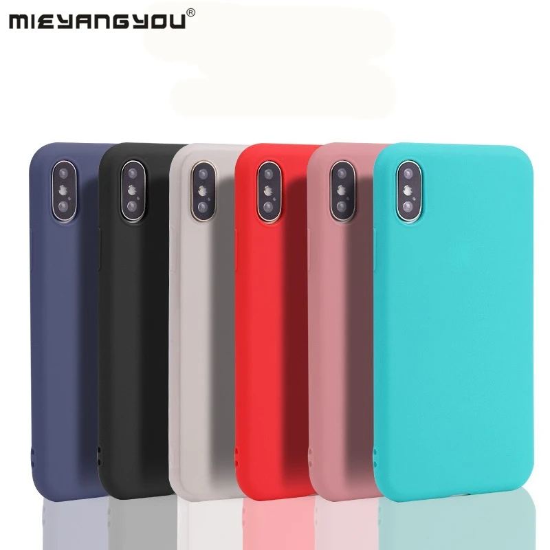 

Candy Color Silicone Soft Case for iPhone SE 5 5S XR X 7 8 6 6S Plus XS Max 11 Pro Max Case Matte TPU Back Cover Coque On 6 6s 8