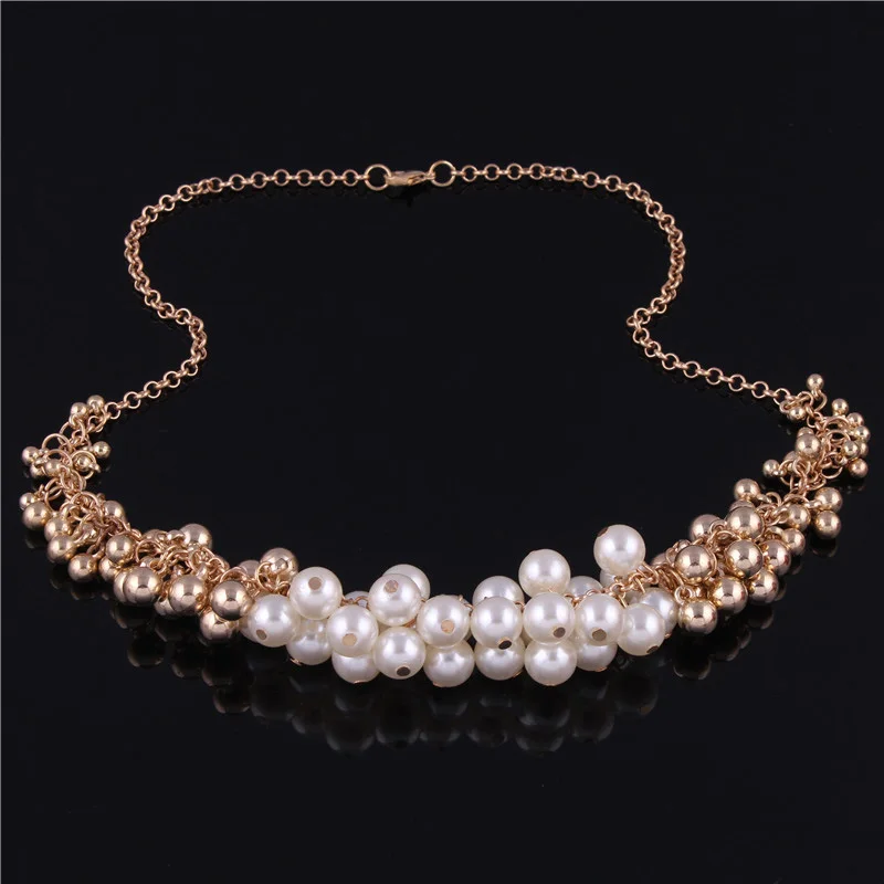 Tenande винтажные ожерелья с искусственным жемчугом для женщин, массивные ювелирные изделия, макси многослойные ожерелья из бисера и подвески, аксессуары