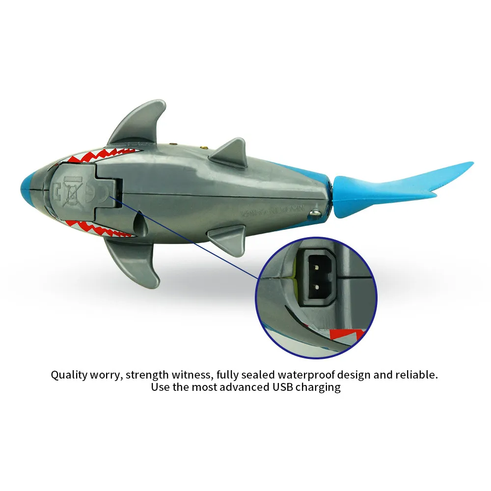 Мини rc животные модель акула игрушка с дистанционным управлением Рыба Лодка дети рыба с usb-кабелем детские игрушки радиоуправляемая led Лодка подарки