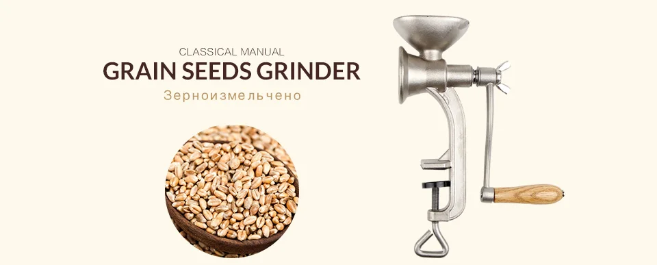 Manual Poppy Mill Grain Seeds Mill Hand Operated Nut Grinder and Spice Grinder_02