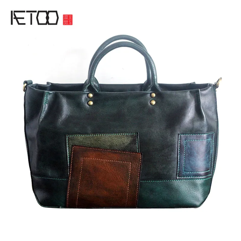 

BJYL Original handmade leather handbag original retro vintage do the first layer of leather handbag shoulder bag