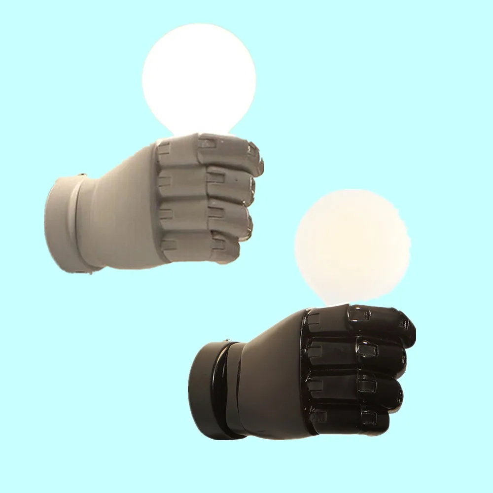 Billige Europäische Harz Faust Kunst Wand Lampe Loft Cafe Lampe Pub Büro Restaurant Bar Club Balkon Korridor Schlafzimmer Nacht Wand Lichter