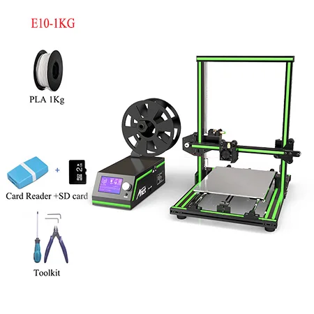 Anet E10 всемирно известная большого формата 3D-принтеры с высокой степенью интеграции металлический Структура лучший дом-hold Impressora 3d - Цвет: E10-1KG