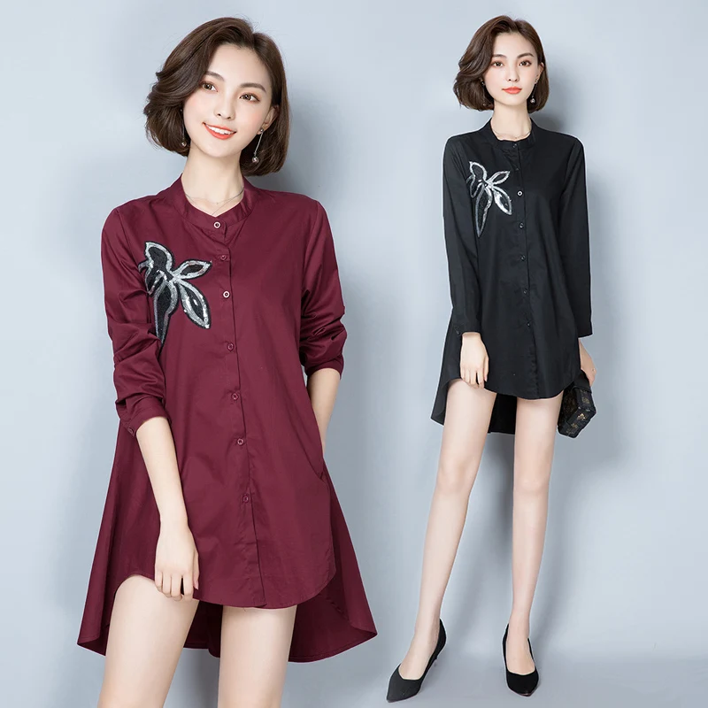 5XL Плюс большой размер Blusas Feminina 2017 Новый корейский весна лето осень Стиль Женщины