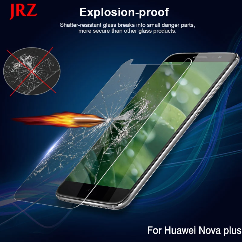 JRZ Tempered Glass for Huawei Nove Plus Screen Protector Phone Replacement Easy To Install Film For G Play Mini | Мобильные телефоны