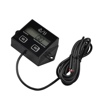 Best Free Shipping!Digital Resettable Tach Hour Meter Record RPM Tachometer Counter Meter Used For Gasoline Engine Marine Generator