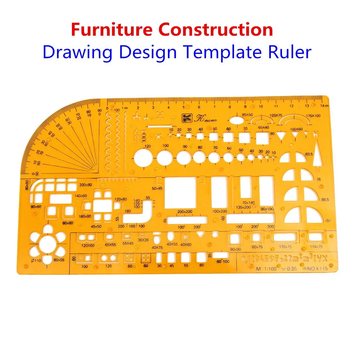 Профессиональная конструкция мебели линейка-трафарет 1:100 офисные и школьные принадлежности модельная линейка шкала