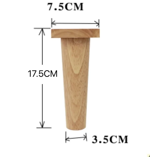 New 4Pieces/Lot  H:17.5CM  Rubber Solid Wood Sofa Cupboard Legs Furniture Support Foot Parts