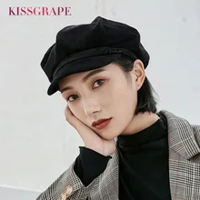 Новые шапки осень/зима для женщин Стильные Шапки-береты восьмиугольная кепка газетчика Дамская Повседневная шапка Зимний берет женский берет 11,11