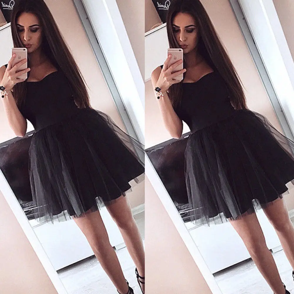 2019 summer New Women strap Sleeveless Evening Party tulle Dress Short Mini Dress elegant female solid ball gown short dresses 2019 summer New Women strap Sleeveless Evening Party tulle Dress Short Mini Dress elegant female solid ball gown short dresses
