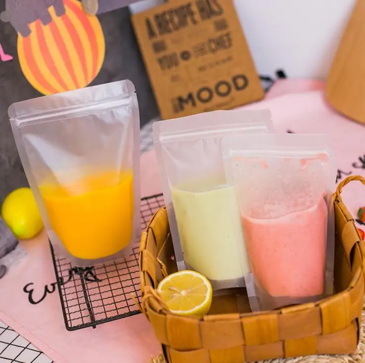 1000pcs 400ml/500ml/600ml Frosted Beverage Bag Food Pouch Packaging