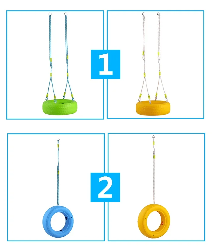 Открытый Крытый красочный детский сад дома окружающей среды PE пластиковые детские шины дисковые качели для детей игрушки подарок